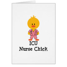 ICU Krankenschwester-Küken-Gruß-Karte