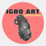 IGBO, NIGERIA-KULTUR UND KUNST "T-SHIRT" u. usw. Runde Aufkleber