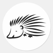 Igel Runde Aufkleber