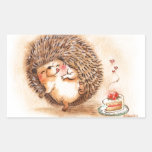 Igel Yum! Rechrteckaufkleber
