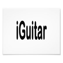 iguitar Musikmusikerschwarztext Photographischer Druck