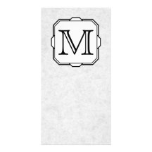 Ihr Brief. Kundenspezifisches Monogramm. Grau, Sch Personalisierte Foto Karte