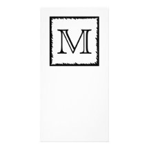 Ihr Brief. Kundenspezifisches Monogramm. Schwarzwe Bilderkarte