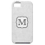Ihr Brief. Monogramm im Grau, Schwarzweiss. iPhone 5 Etui