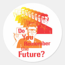 Ihr erinnern sich die an Zukunft? Runde Sticker