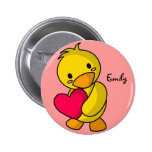 [Ihr Name] Duckie Liebe-Knopf Buttons