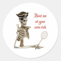 Ihr Risiko-Badminton-Pirat Stickers