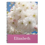Ihre Namensnotizbücher rosa Blüten-Blumen-Liebe
