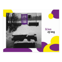 Ik ben op weg postkarte