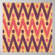 Ikat Muster-Kunst-Plakat