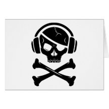 Ikone der Musik-Piraten-Piraterie Anti-RIAA Grußkarte