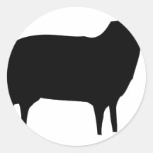 Ikone der schwarzen Schafe Runder Sticker