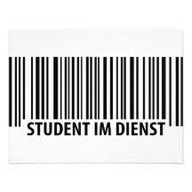Ikone des Studenten im Dienst Individuelle Ankündigungskarte