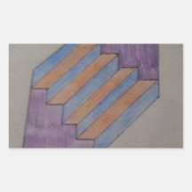 Illusion Rechrteckaufkleber