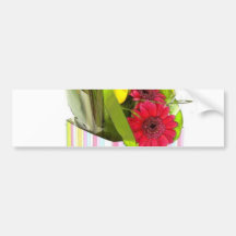 Illustration der Rosen und der Gerberas in farbige Autosticker