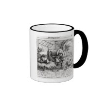 Illustration für 'den Hund und das Ox Tee Tasse