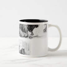 Illustration für 'den Wolf und das Lambb Tee Tassen
