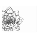Illustrierte Blumen-moderne Postkarte