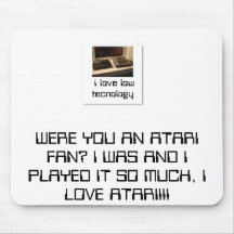 ilovelowtecnology, WAREN SIE EIN ATARI FAN? ICH WA Mauspad