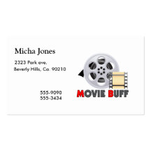 I'm A Movie Buff Business Card Templates