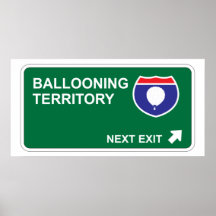 Im Ballon aufsteigender folgender Ausgang Plakat