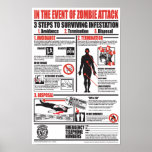 IM FALLE DES ZOMBIE-ANGRIFFS POSTERDRUCK