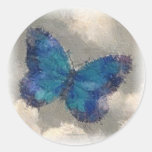 Im Flug eingefroren Runder Sticker