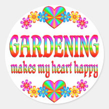 Im Garten arbeitenherz glücklich Sticker