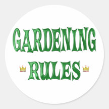 Im Garten arbeitenregeln Runde Sticker