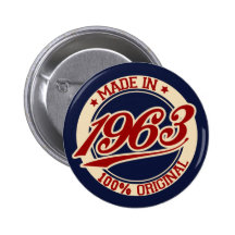 Im Jahre 1963 gemacht Anstecknadelbuttons