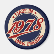 Im Jahre 1978 gemacht Kühlschrankmagnet