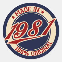 Im Jahre 1981 gemacht Sticker