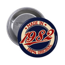 Im Jahre 1982 gemacht Anstecknadelbutton