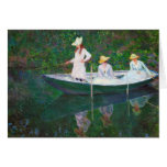 Im norwegischen Boot bei Giverny Claude Monet Grußkarte