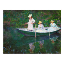 Im norwegischen Boot bei Giverny Claude Monet Postkarten