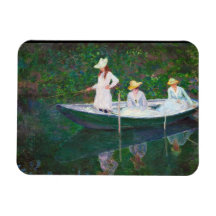 Im norwegischen Boot bei Giverny Claude Monet Flexibler Magnet