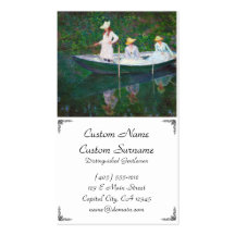 Im norwegischen Boot bei Giverny Claude Monet Visitenkarten Vorlagen