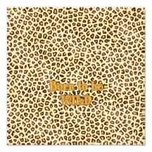 Image of Glitter "Born to be Wild" on Leopard Photographic Print