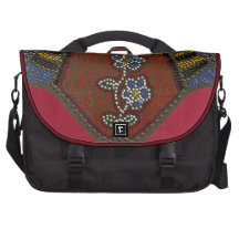 Imitat bördelte Blumen- und Bänder Laptop Taschen
