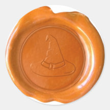 Imitat-Wachs-Siegel - Orange - HEXE-HUT Runde Sticker