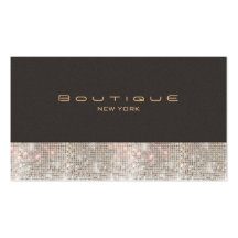 ImitatSequins und Veloursleder-Mode-Butike Visitenkarten Vorlage