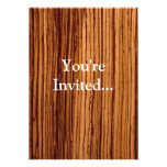 ImitatZebrawoodwoodgrain-Führungskraft Individuelle Ankündigskarten