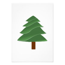 Immergrüner Baum Personalisierte Einladungen