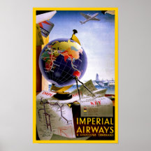 Imperial Airways-Kugel Posterdrucke