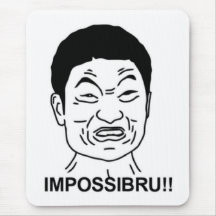 Impossibru!! Comic-Gesicht Mousepad