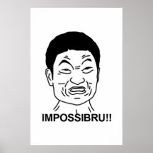 Impossibru!! Comic-Gesicht Posterdrucke