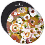 Impressionist-Blumenmode-KnopfPin Anstecknadelbuttons