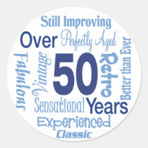 In 50 Jahren 50. Geburtstags- Sticker