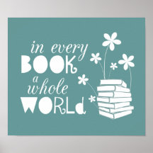 In jedem Buch eine ganze Welt Poster