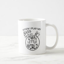 In meinem eigenen kleinen Weltbaß Kaffee Tassen